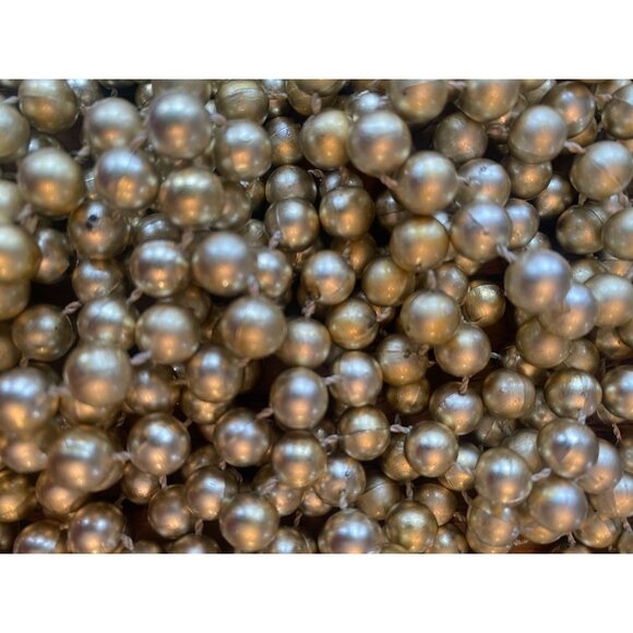 Silver & Gold Beaded Christmas Tree Garland 35ft Each Vintage-Style Holiday Deco - Picture 2 of 6